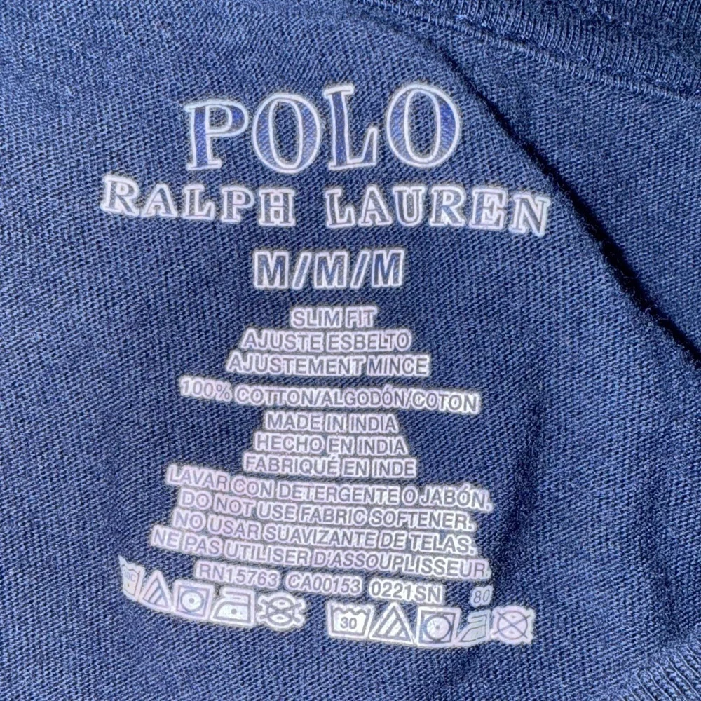 Polo Ralph Lauren Dark Blue Short Sleeve Tee w/white Polo horse on bottom left
